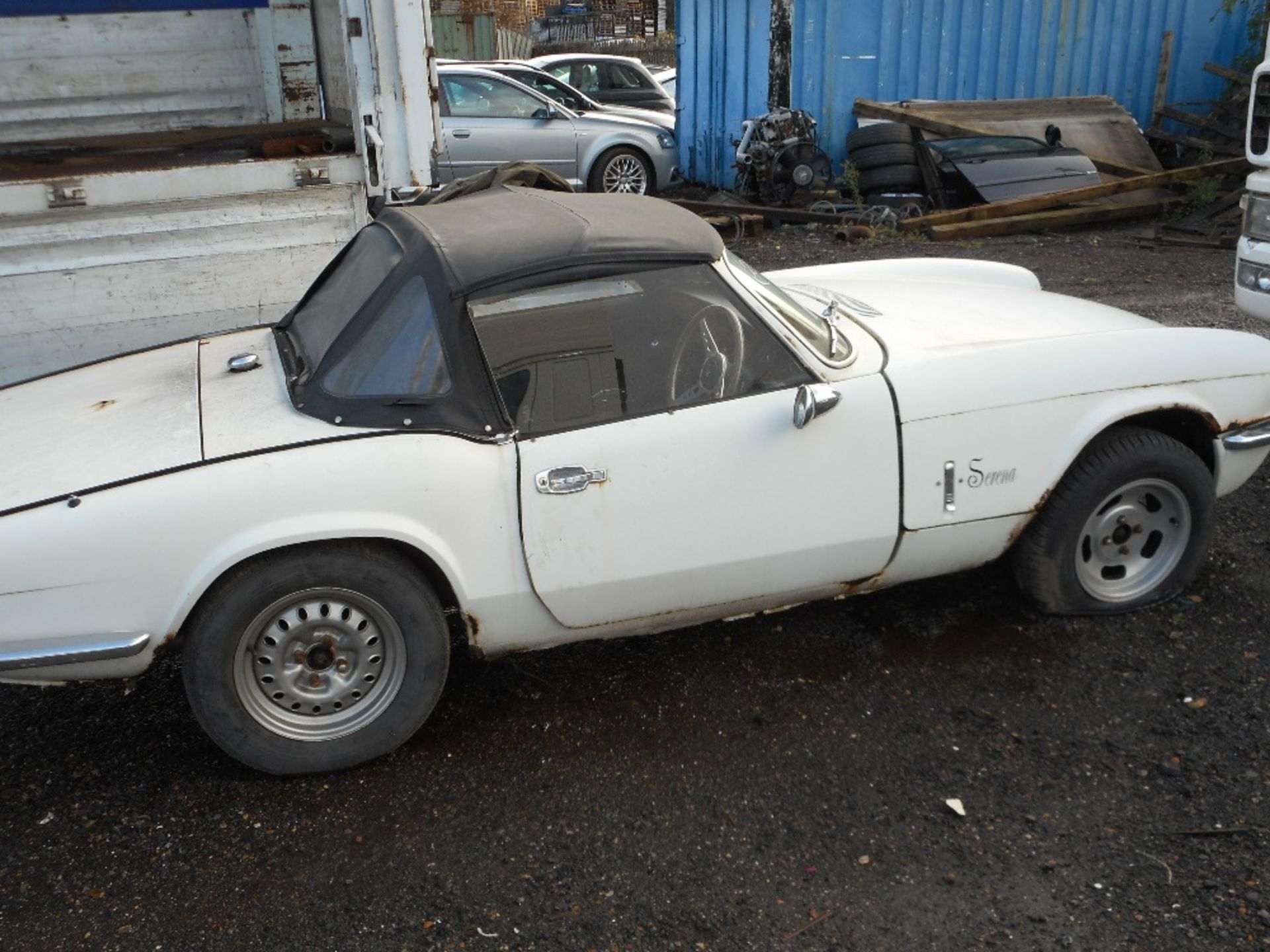 Triumph Spitfire soft top car for restoration. Also includes hard top as shown.