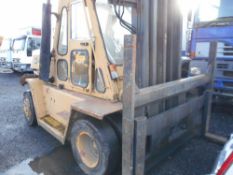 Caterpillar V110 diesel forklift with 8ft forks and sideshift.