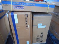 Delonghi ceiling cassette type air conditioning system unused boxed.