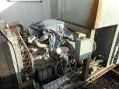 Ford engined 15kva skid mounted generator c/w switch panel.