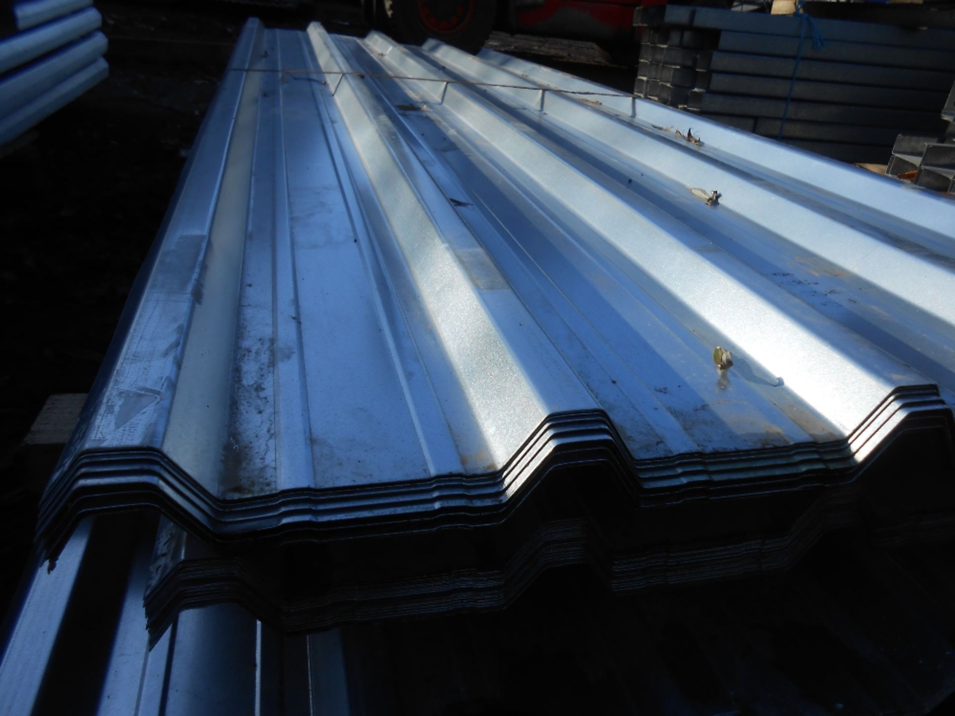 Pack of 25no. 8ft galvanised box profile roof sheets  87cm wide .