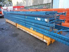 Blue pallet racking to include beams (12no. uprights and 80no. beams).