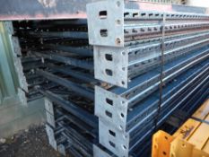 Qty of grey pallet racking c/w 1no. pack of orange beams (9no. uprights and 40no. beams)