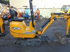 JCB 8008 micro excavator c/w 1no. bucket and expanding tracks yr2011 build 738 rec.hrs.