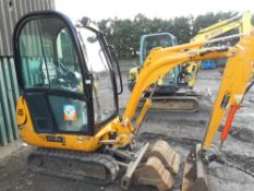 JCB 801-6 cabbed mini digger yr2007 2318 rec.hrs.