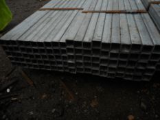 2no packs of 1" x 1" galvanised box tubes, circa 20ft length, 100no pieces in total
