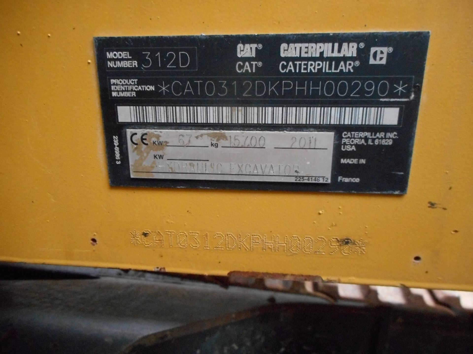 Caterpillar 312 excavator year 2011 - Image 4 of 18