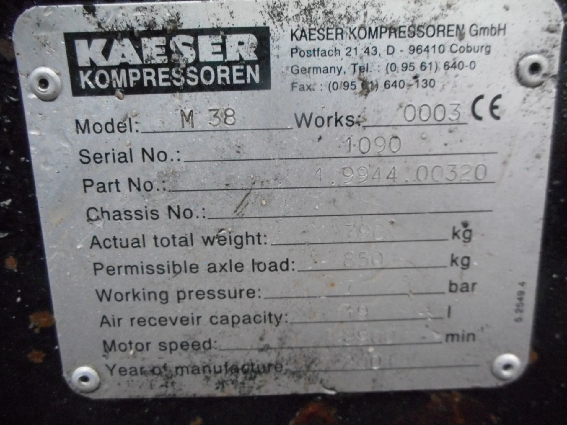 Kaeser M38 compressor - Image 6 of 10