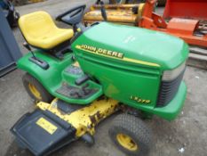 John Deere petrol ride-on mower.