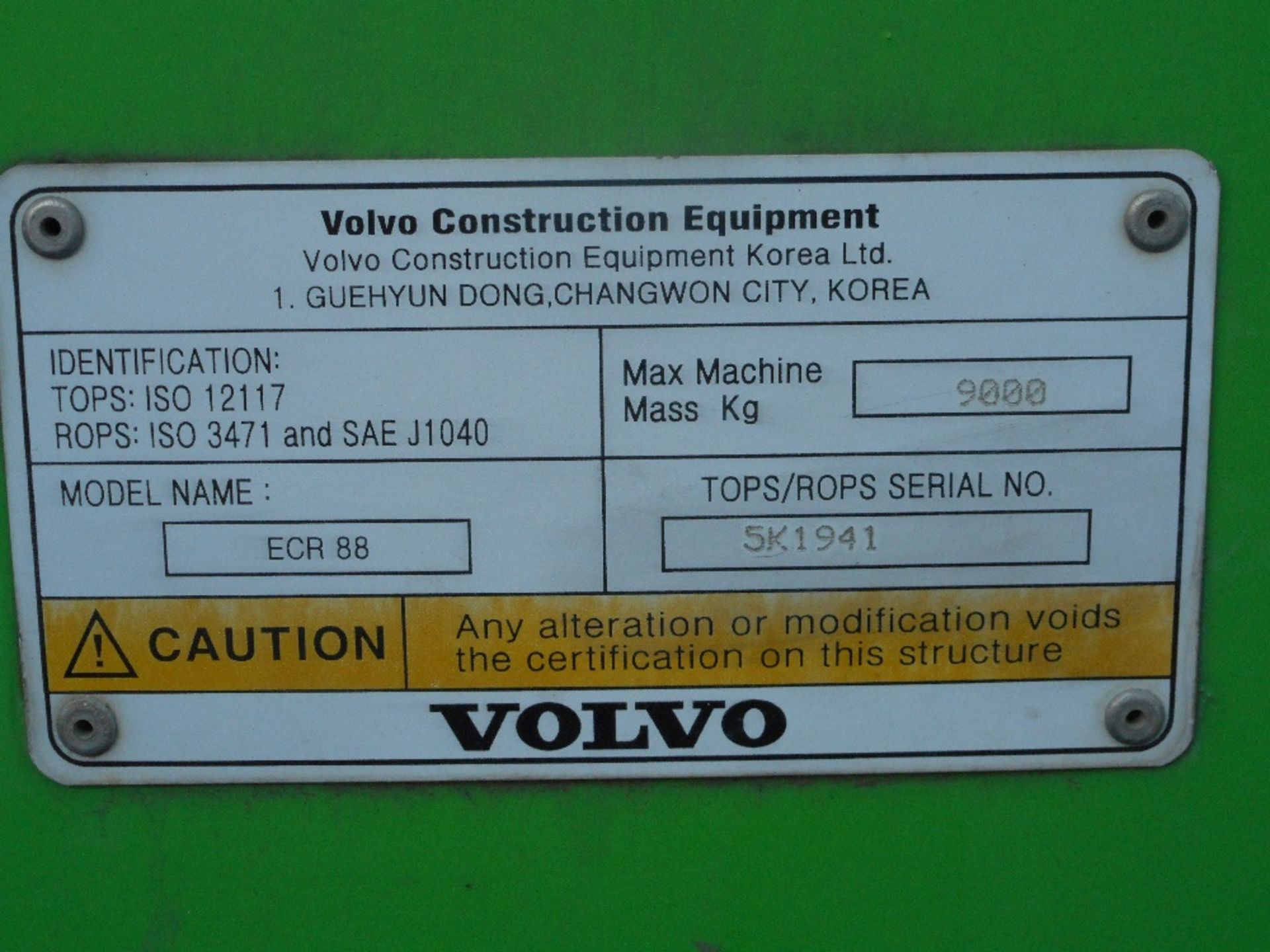 Volvo ECR 88 tracked excavator - Image 14 of 15