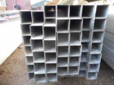 Pack of 49no. 6.25m length 60 x 60mm galvanised box tubes