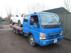 Mitsubish Fuso Canter crew-cabbed 7.5tonne slide and tilt lorry