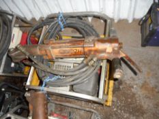 Hydraulic breaker pack c/w hoses and gun.