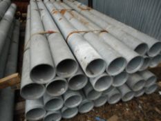 30no galvanised steel pipes, 3.2metre length, 165mm external diameter