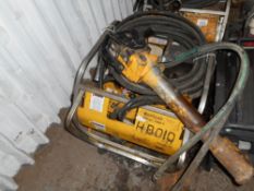 Hydraulic breaker pack c/w hoses and gun.