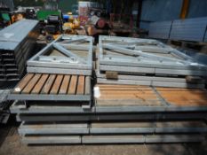 Large qty of galvanised framed fencing/compound sections