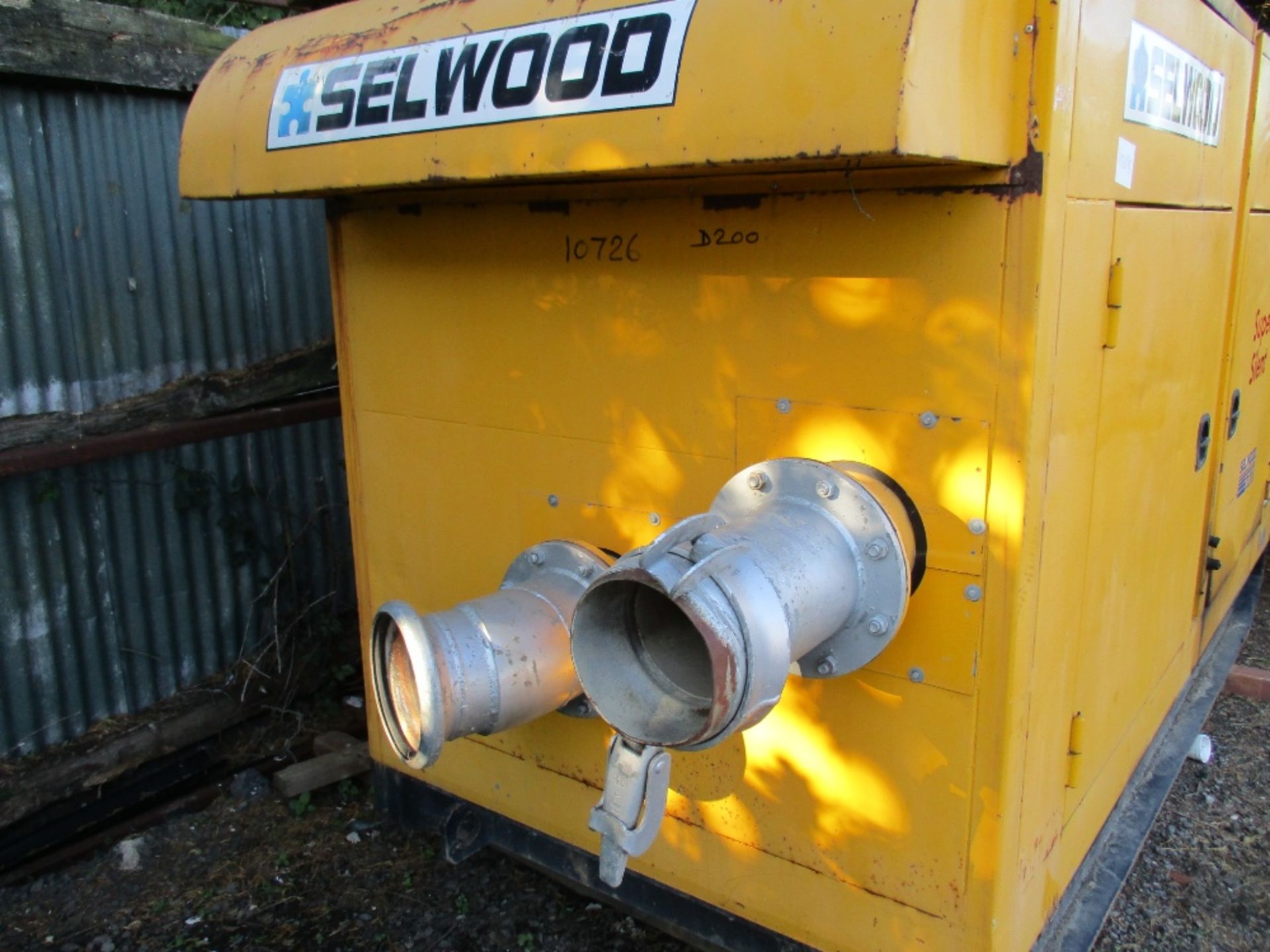Selwood D200 Deutz 6-cylinder engined HIGH FLOW water drainage pump in silenced enclosure 8" rated - Image 2 of 10