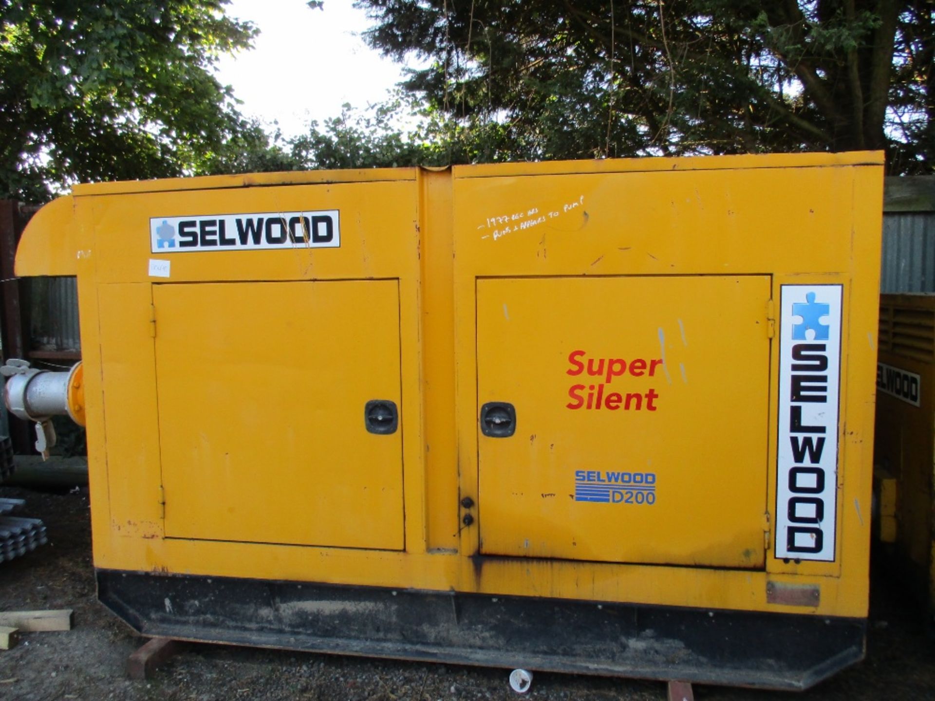 Selwood D200 Deutz 6-cylinder engined HIGH FLOW water drainage pump in silenced enclosure 8" rated