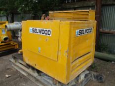 Selwood 6" Deutz engined packaged/silenced water pump on skid frame