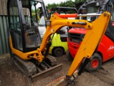 JCB 1.5tonne excavator WITH CAB YEAR 2007 APPROX