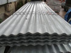 100NO 10FT X 32" APPROX GALVANISED CORRUGATED ROOFING/FENCING SHEETS