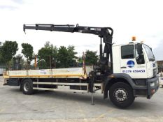 Year 2005 MAN LE18.220 Flatbed lorry c/w Hiab Crane