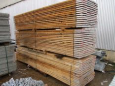 3 BUNDLES OF 60 NO (180NO TOTAL) PRE USED SCAFFOLD BOARDS 12FT LENGTH