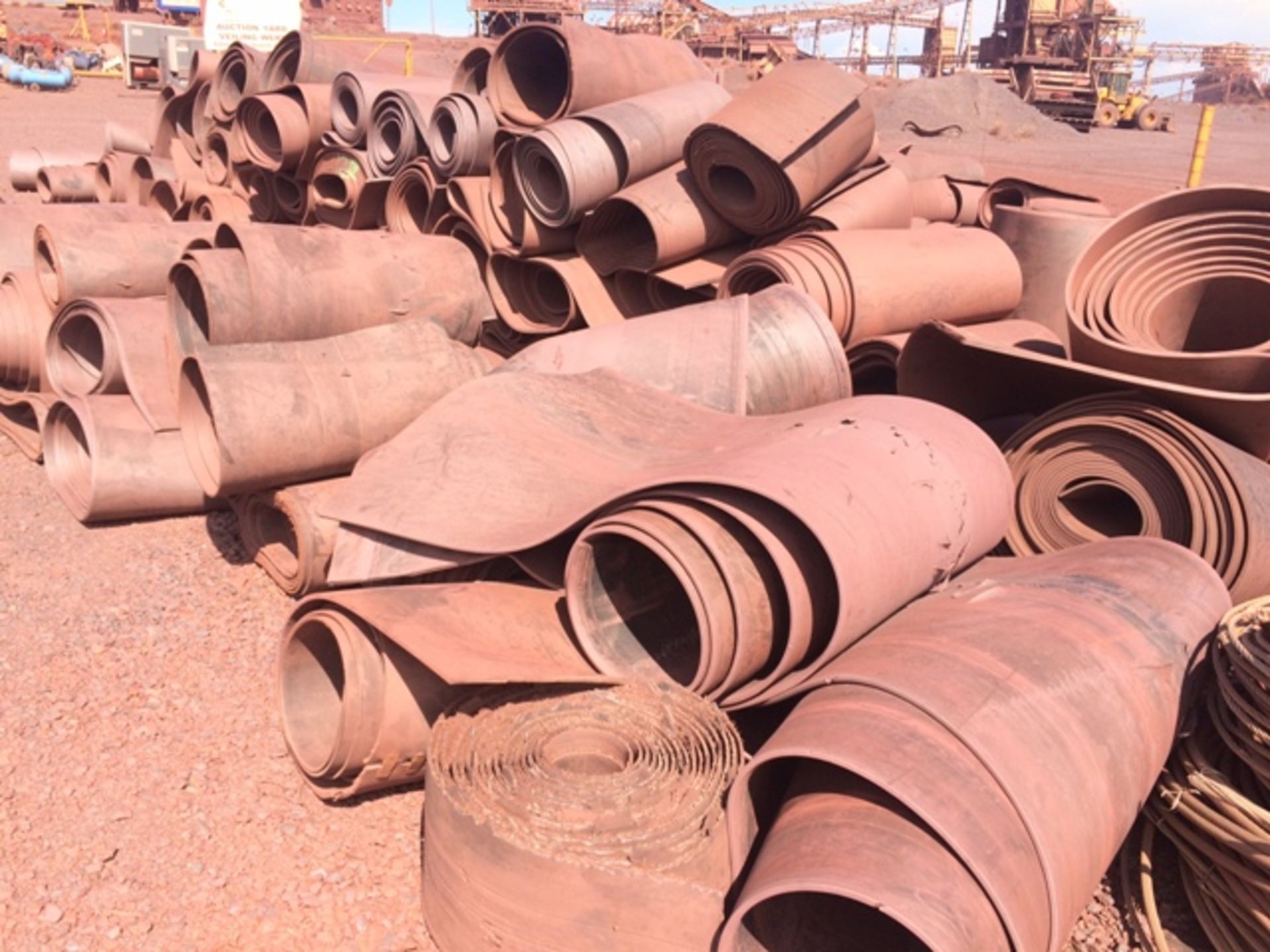 LOT ASSORTED CONVEYOR BELTS (APPROX. 210 ROLLS)  (BEESHOEK MINE, NC) - Image 4 of 7