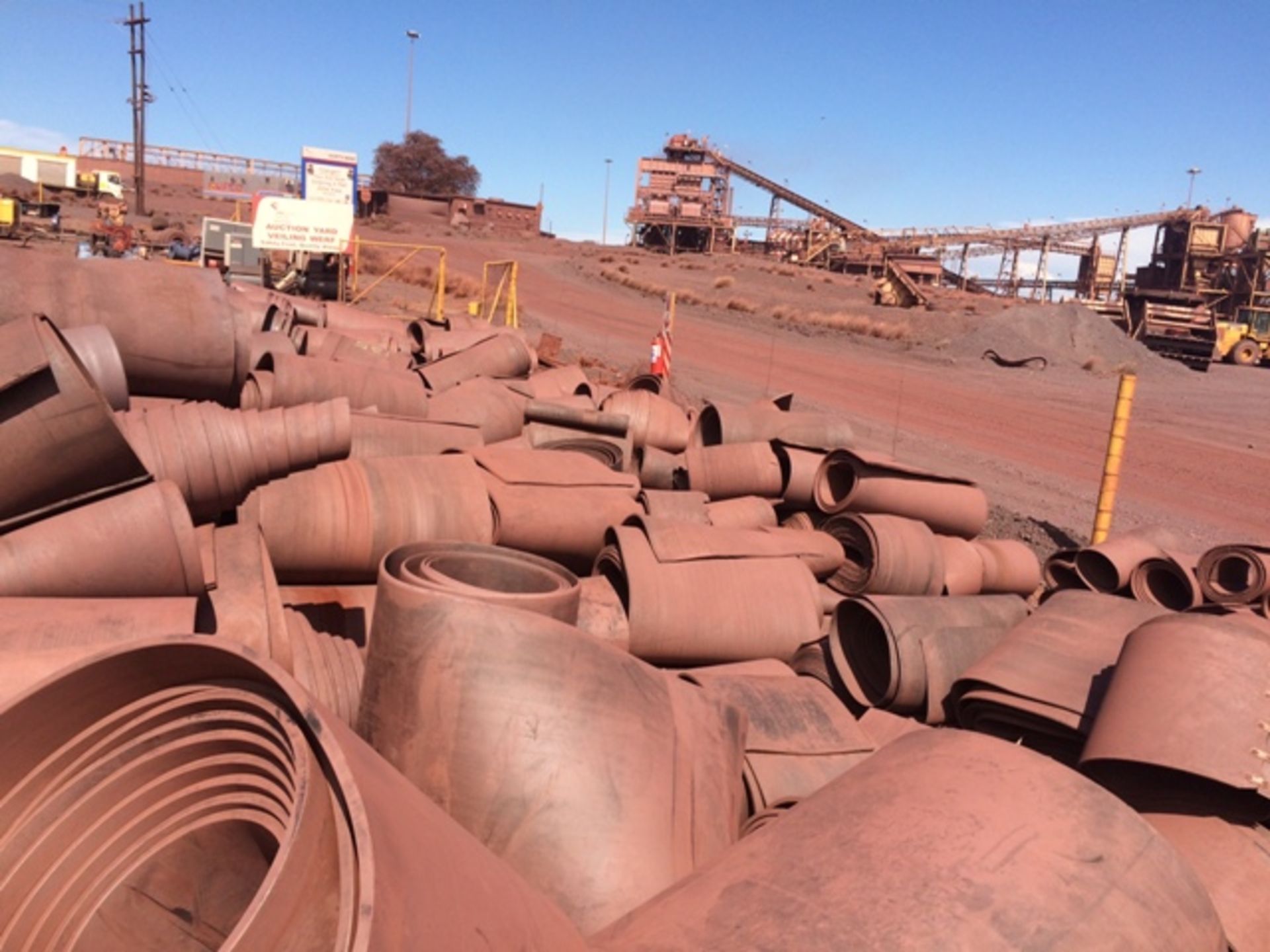 LOT ASSORTED CONVEYOR BELTS (APPROX. 210 ROLLS)  (BEESHOEK MINE, NC) - Image 6 of 7