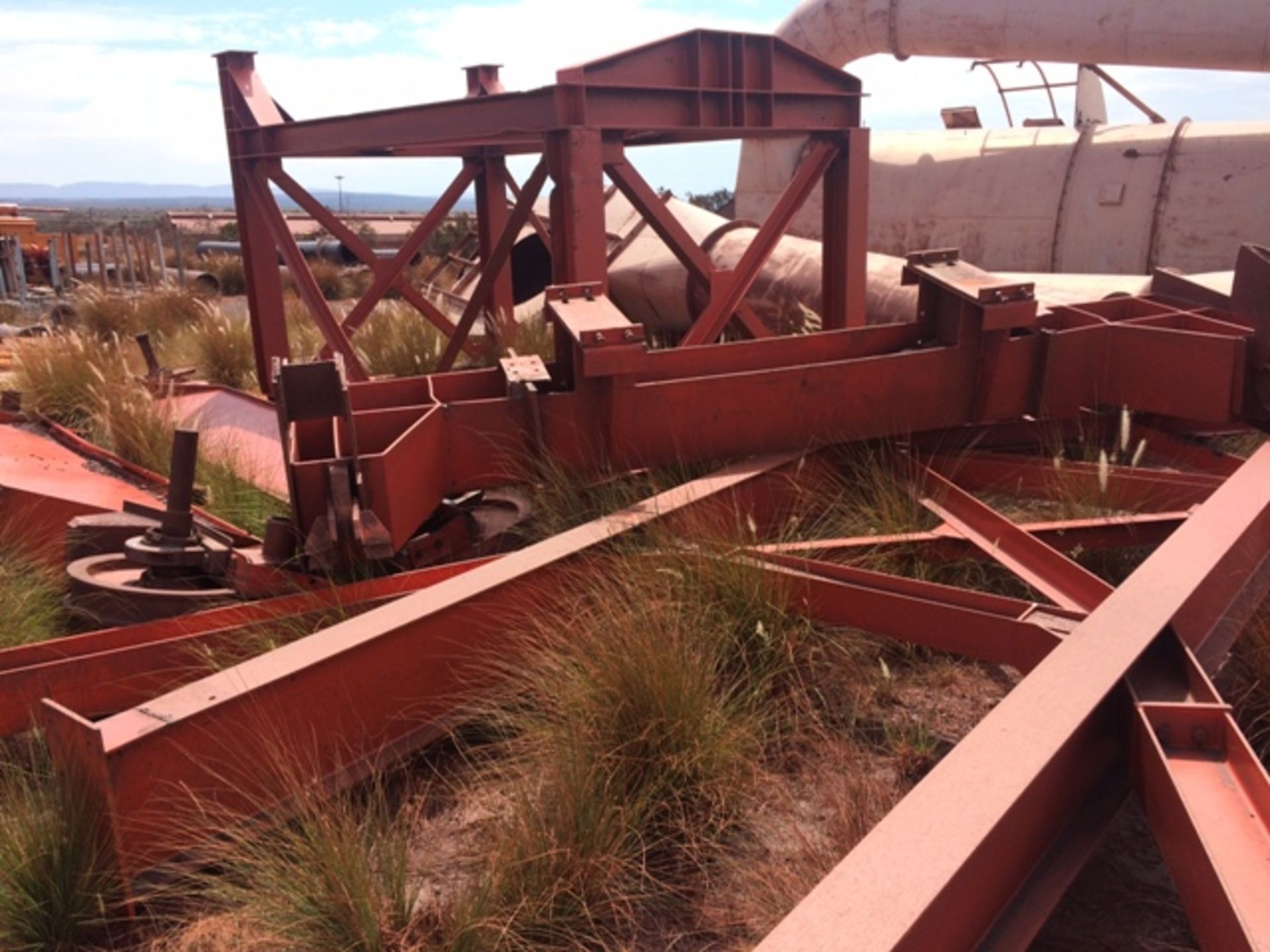 2 X OVERHEAD BLOCK & TACKLE WITH I-BEAM STRUCTURE (TO BE SOLD PER PIECE -ONE BUYER TAKES ALL - Image 4 of 6