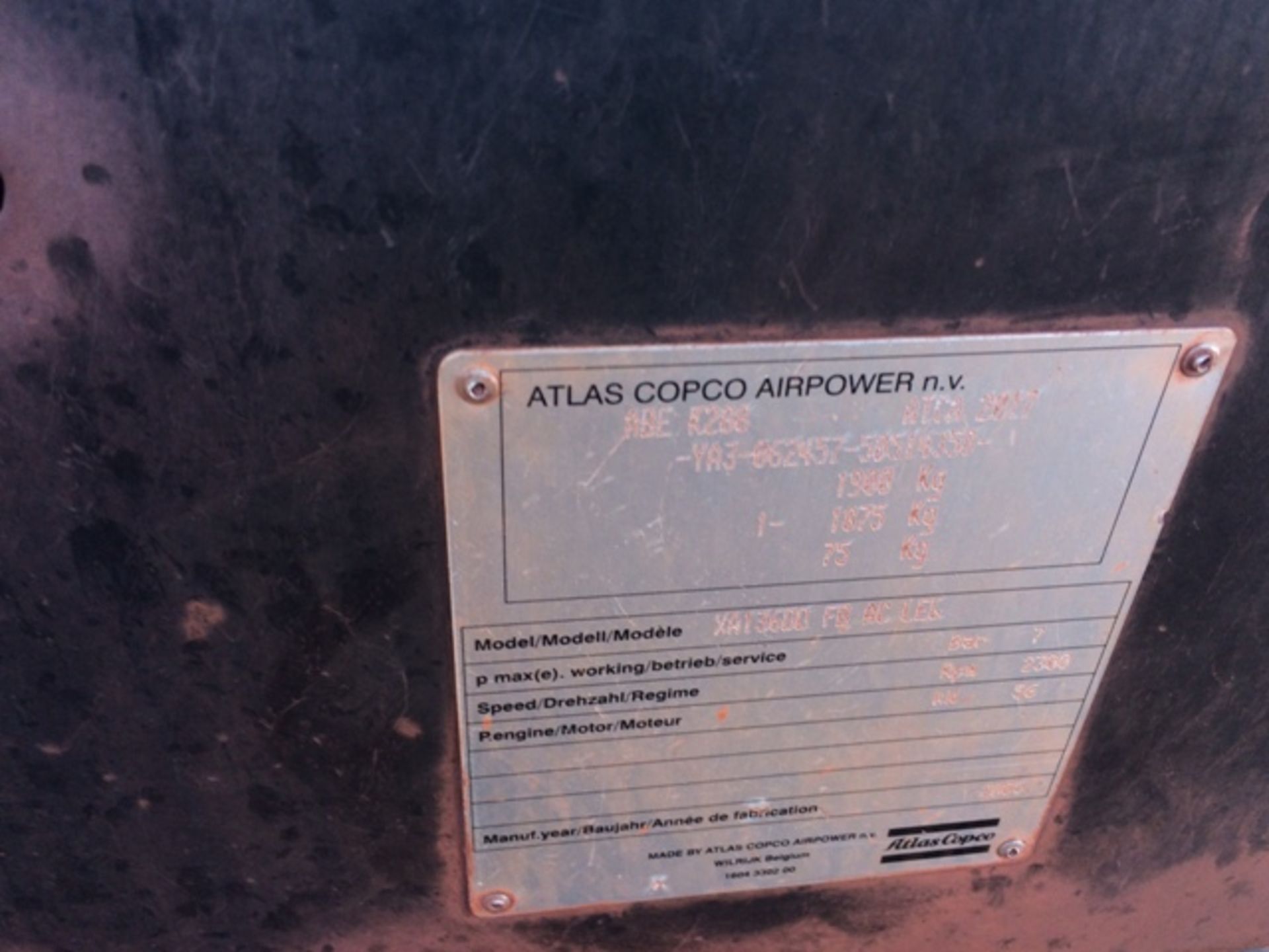 ATLAS COPCO XA136  MOBILE COMPRESSOR WITH DEUTZ ENGINE SN: 10014361 (BEESHOEK MINE, NC) - Image 5 of 5