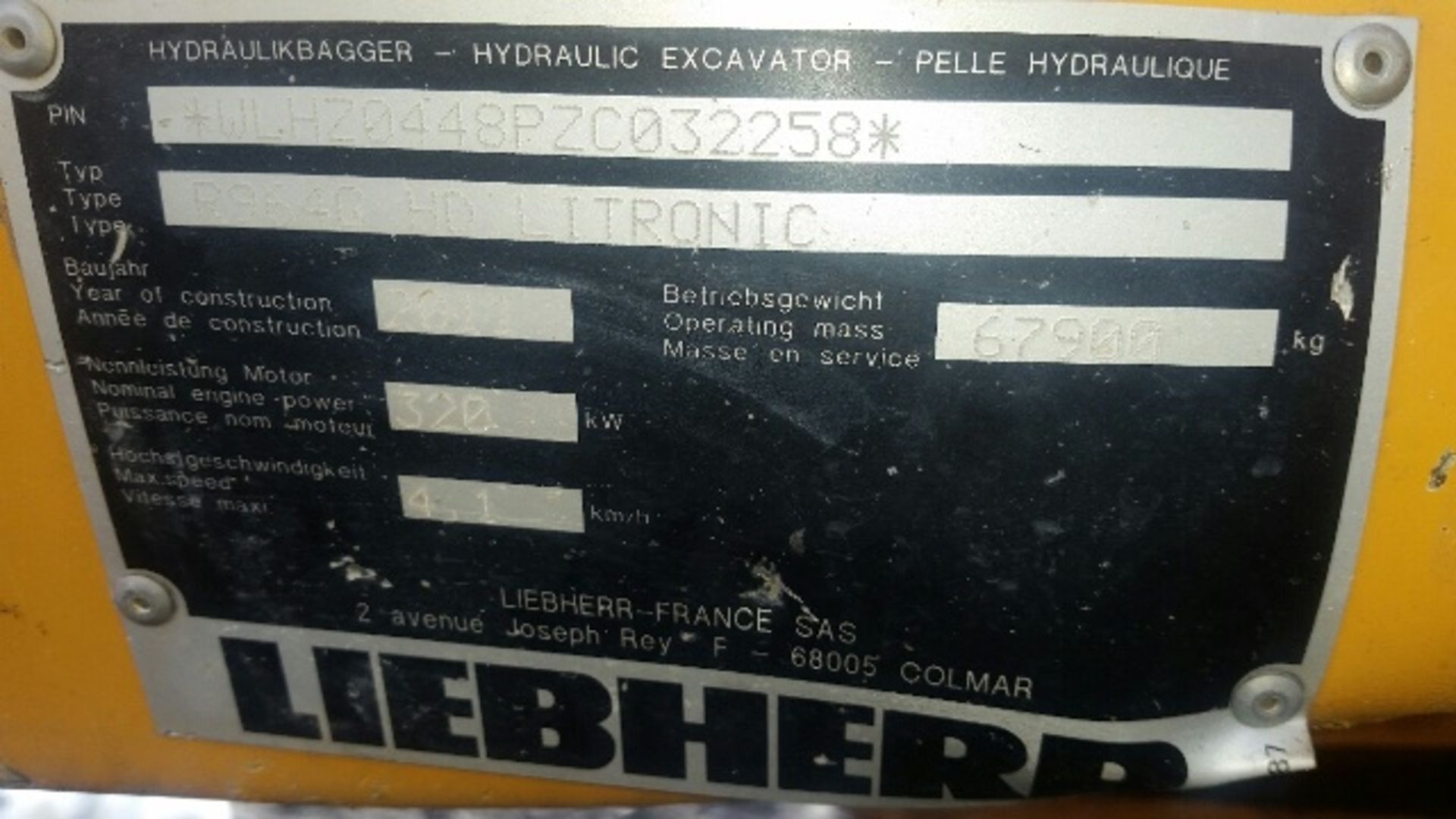 2011 Liebherr 964C Excavator (SERIAL NO: LXH032210)(HOURS: 7879) RUNNER(Rustenburg) - Image 6 of 8
