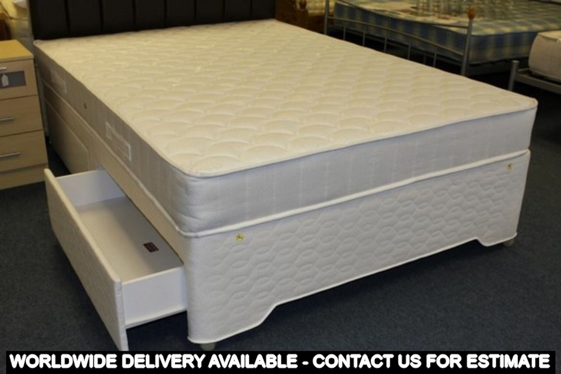 4ft Whitehall Luxury Posture Divan with four drawer storage base (sd13aa+sdb1aaX2) - Image 2 of 2