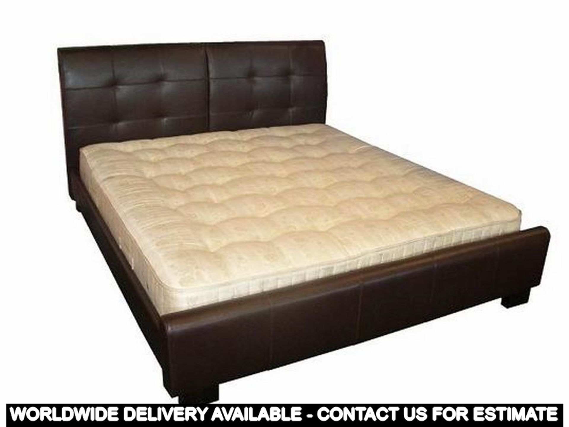 5ft Genuine Leather Bed Frame (ce1aa)