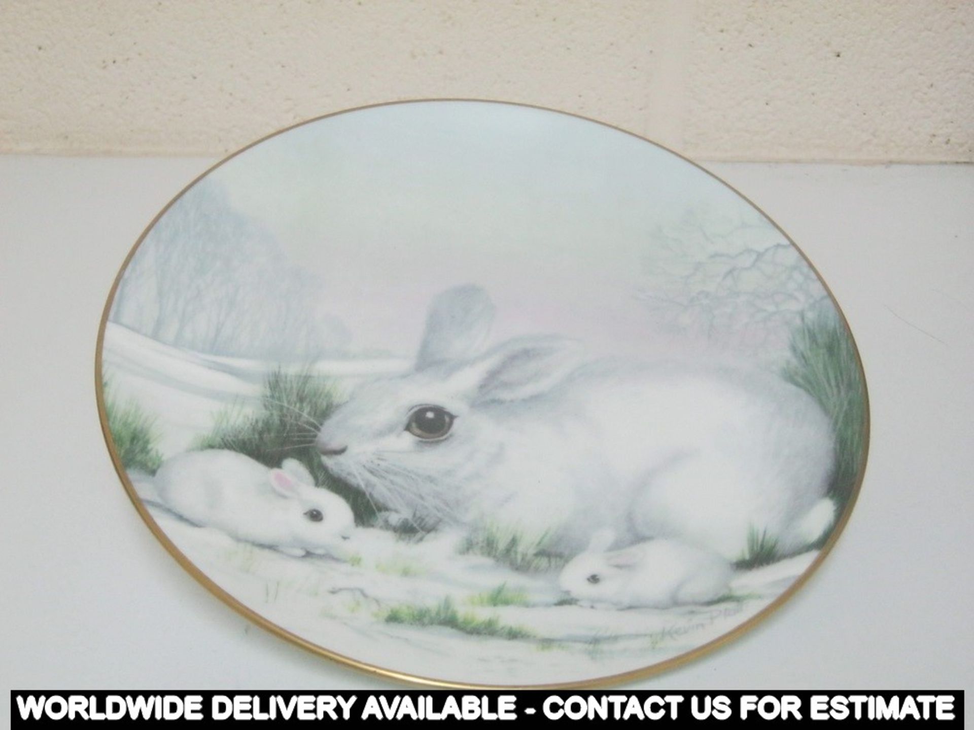 Kevin Platt "Wildlife in Winter" set of four plates