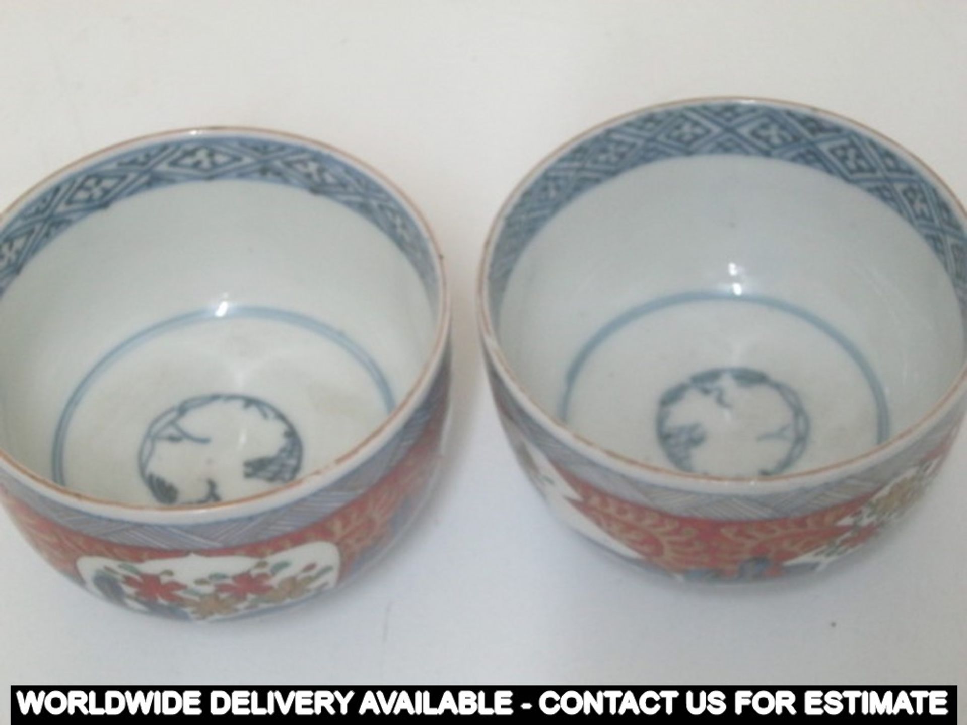 Pair of oriental tea bowls - Image 2 of 3