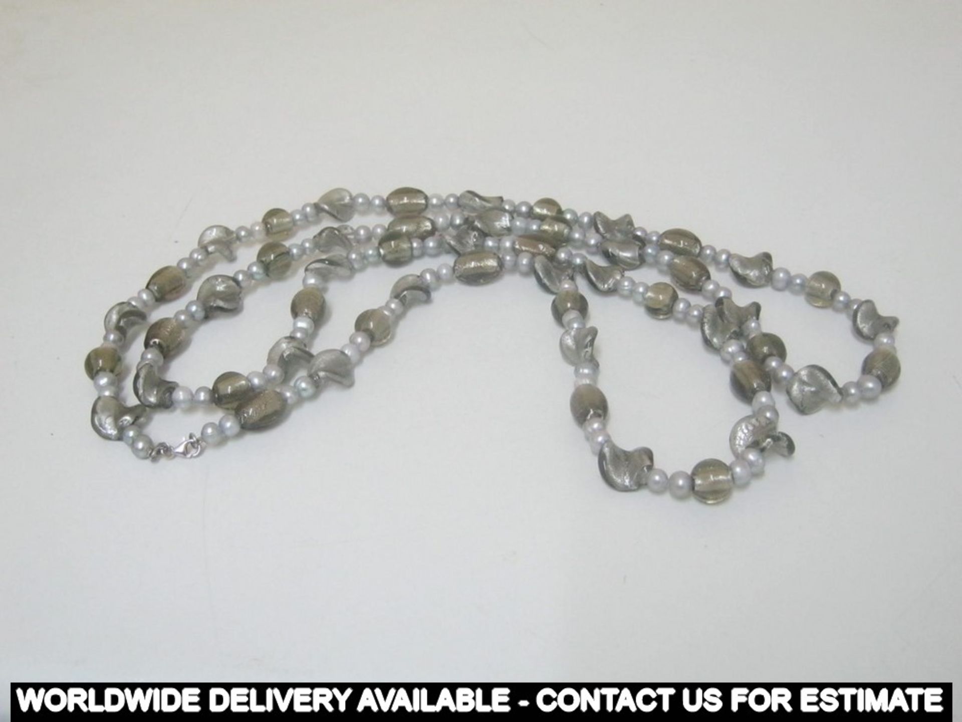 Mixed pearl bead necklace - 130cms length approximately