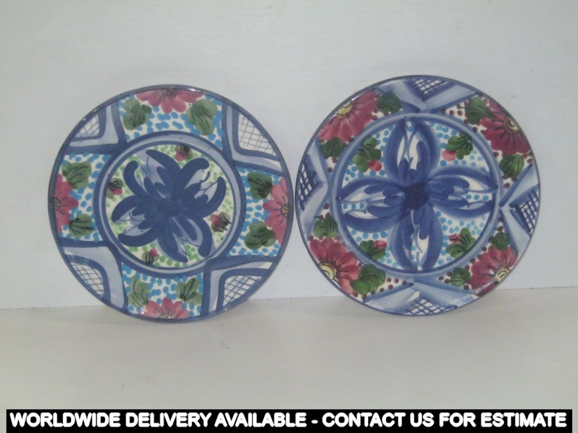 Two decorated plates