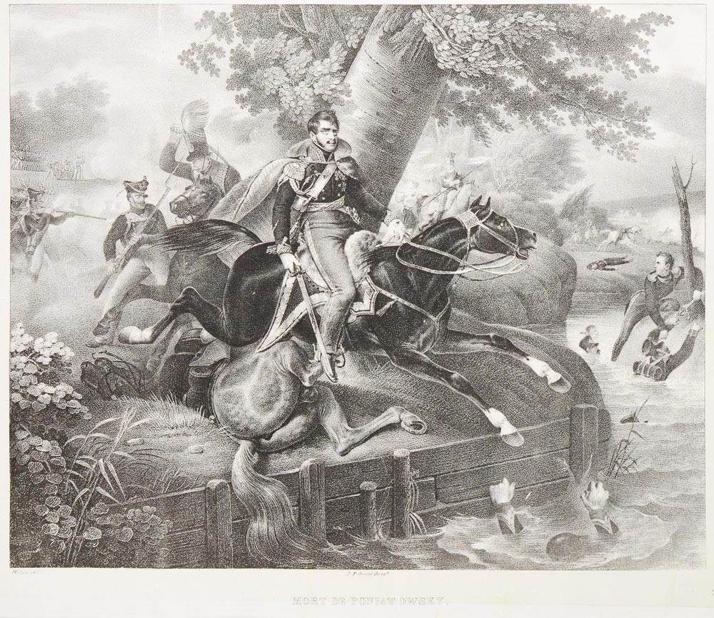 Antoine Jean Weber (1797-1875), Antoine Charles Horace Vernet (1758-1835)  DEATH OF PONIATOWSKI.