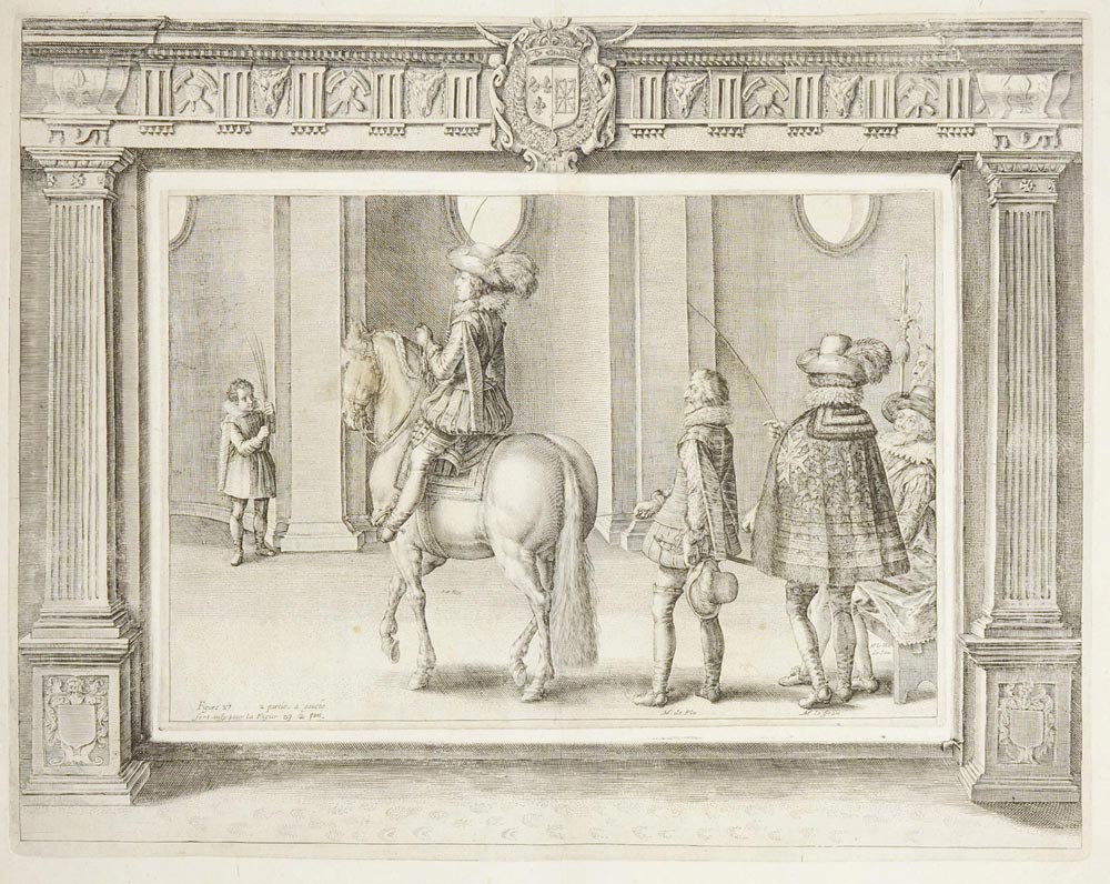 Crispijn de Passe II (1597-1670), Antoine de Pluvinel (1555-1620)  IN THE RIDING SCHOOL I. A graphic