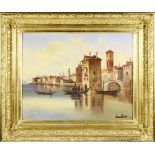 Karl Kaufmann (1843-1902)  MOTIF FROM VENICE. Oil on canvas, 55,5x68,5 cm, signed ‘L. van Howe’