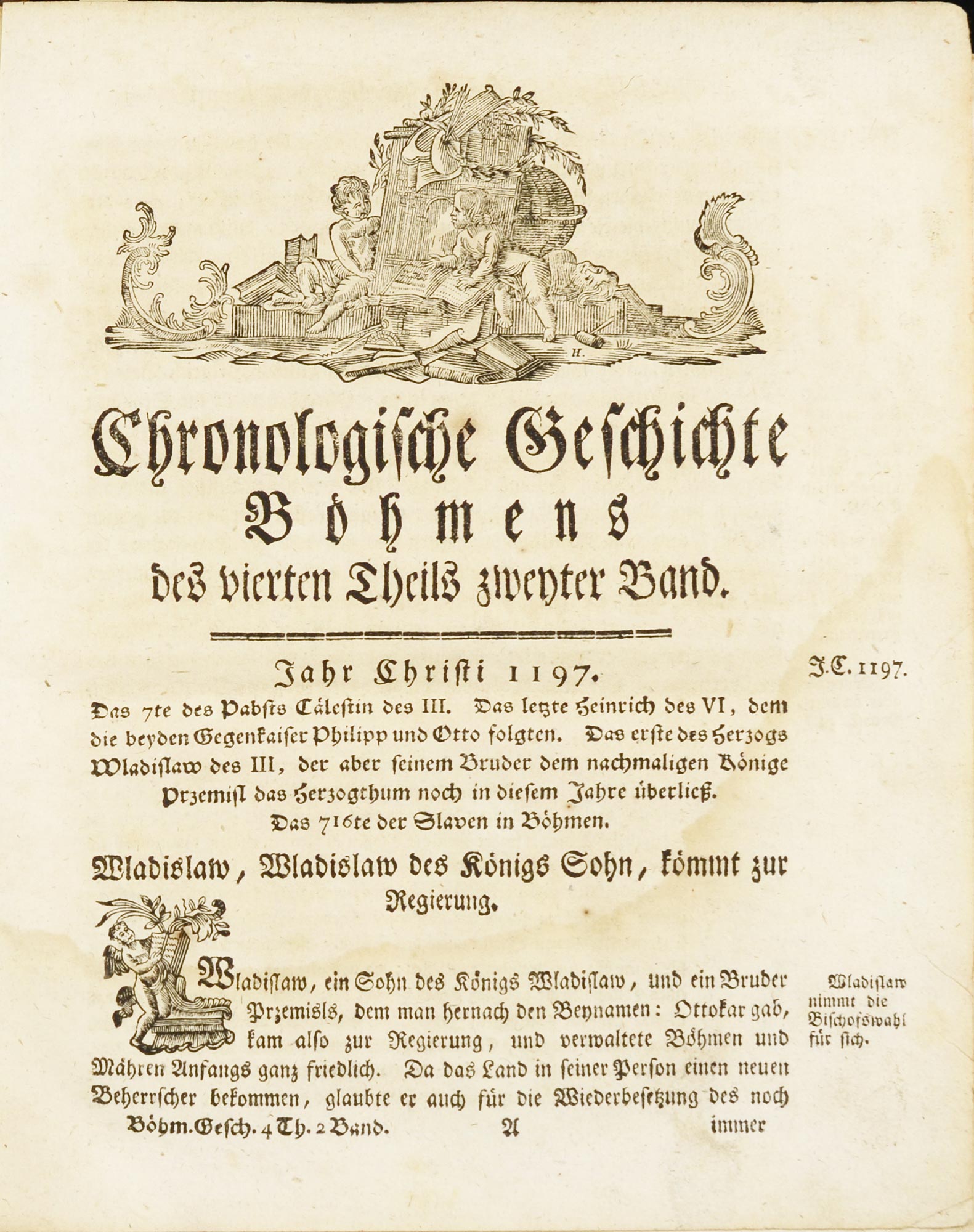 František Pubicka (1722-1807)  "CHRONOLOGISCHE GESCHICHTE BÖHMENS. Prague, 1793. Francisci - Image 4 of 5