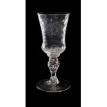 CLASSICISTIC GOBLET  Bohemia, 2nd half of 18th century. Bell-shaped goblet of clear glass on