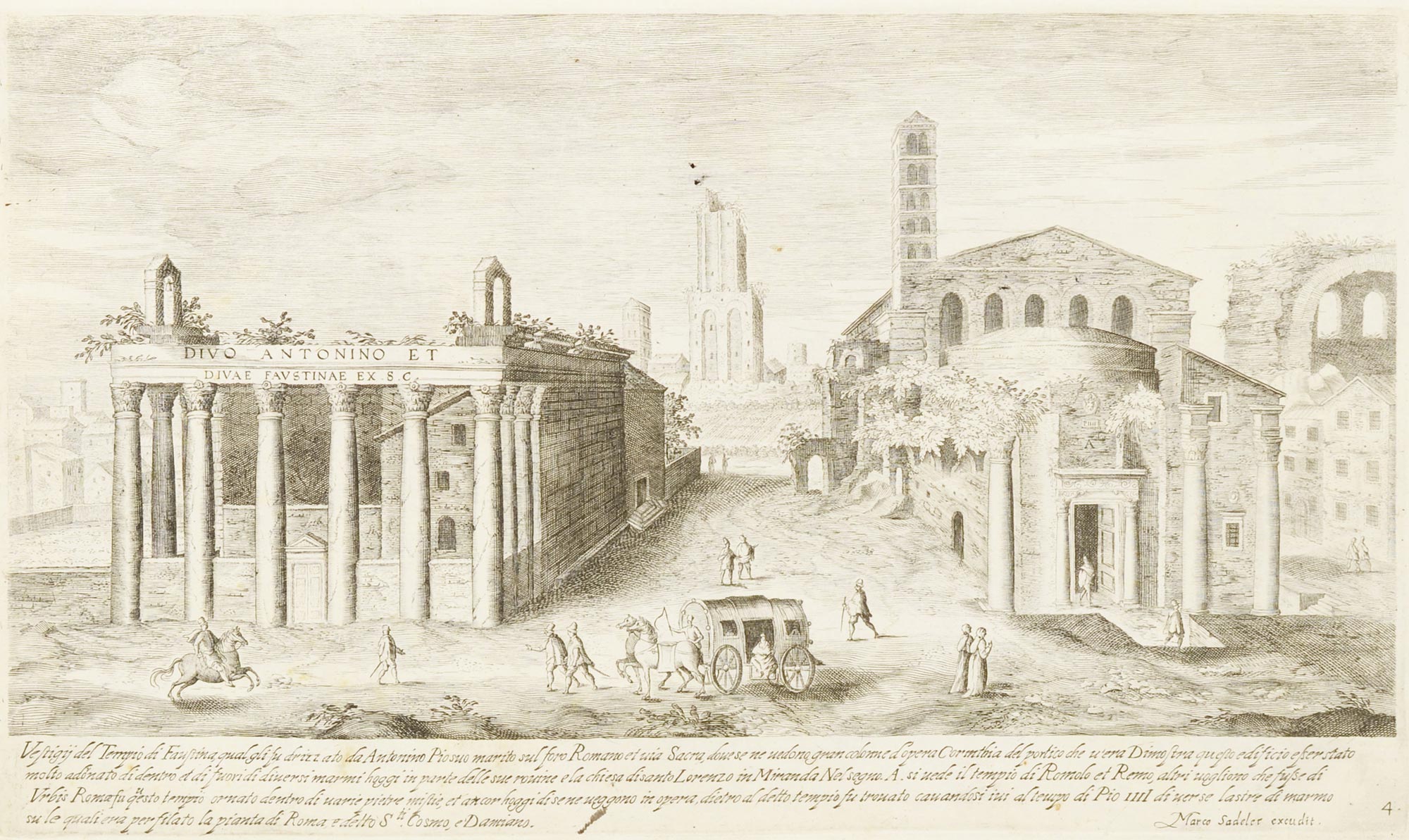 Aegidius Sadeler (1570-1629), Marco Sadeler  VESTIGI DELLE ANTICHITA DI ROMA TIVOLI POZZVOLO ET - Image 5 of 5