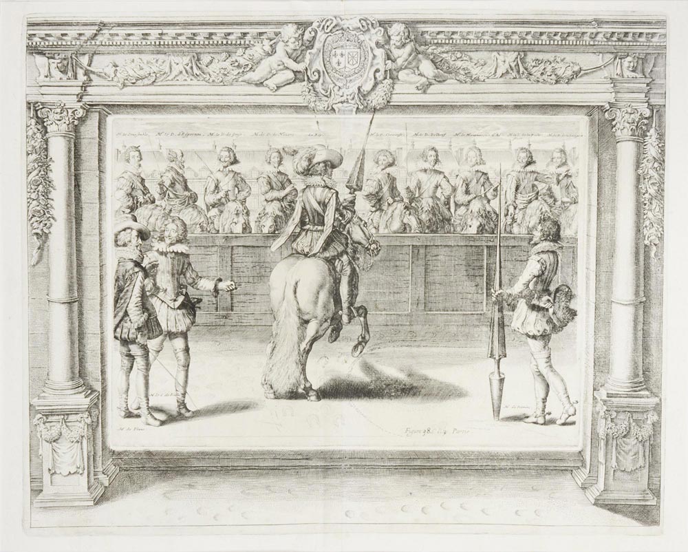 Crispijn de Passe II (1597-1670), Antoine de Pluvinel (1555-1620)  PRESENTATION OF PARTICIPANTS IN