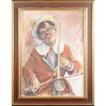 Ludvík Kuba (1863-1956)  CLOWN. 1933. Tempera on cardboard, 65x45,5 cm (inside frame measurement),