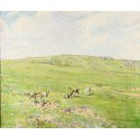 František Rehorek (1890-1982)  GOATS AT PASTURE. Oil on canvas, 61,5x73 cm, signed ‘F. Rehorek’