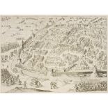 Jan Janszoon Orlers (1570-1646)  SIEGE OF THIENEN CITY. 1620-1625 (?). Copper engraving on paper,