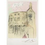 Salvador Dalí (1904-1989)  GALA´S CASTLE. Lithography on paper, 475x360 mm, signed ‘Dalí’ lower