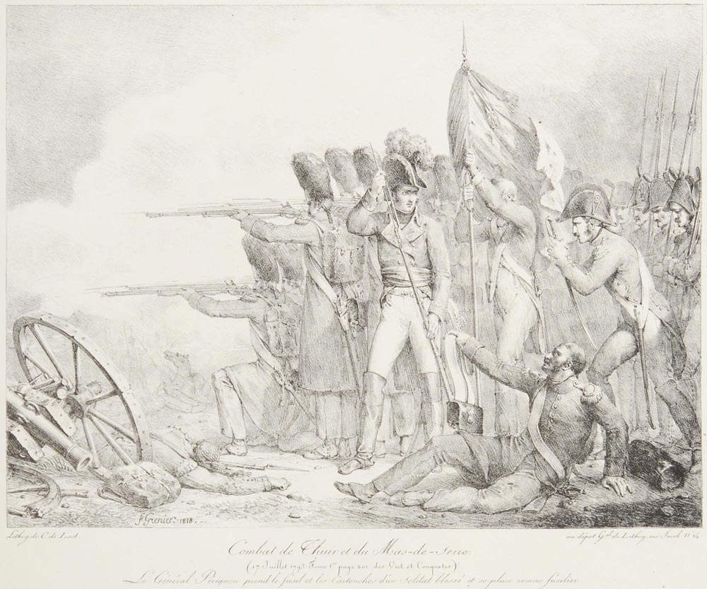 François Grenier (1793-1867)  FAMOUS BATTLES I (IMAGES FROM FRENCH REVOLUTION). Combat de Thuir et